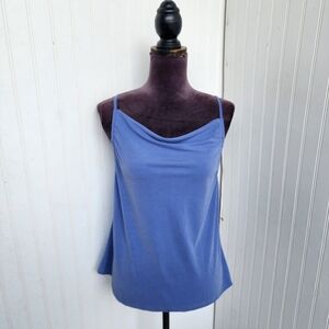 NWT I Am Greii Blue Tank Top Womens Small Athleisure Athletic Gym Modal Poly L